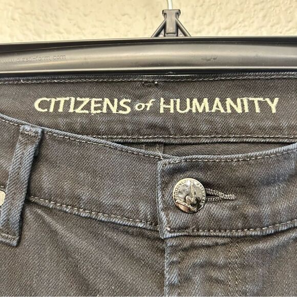 Citizens of Humanity COH Elson Medium Rise Straight Leg Black Jeans Size 28 - Picture 2 of 16